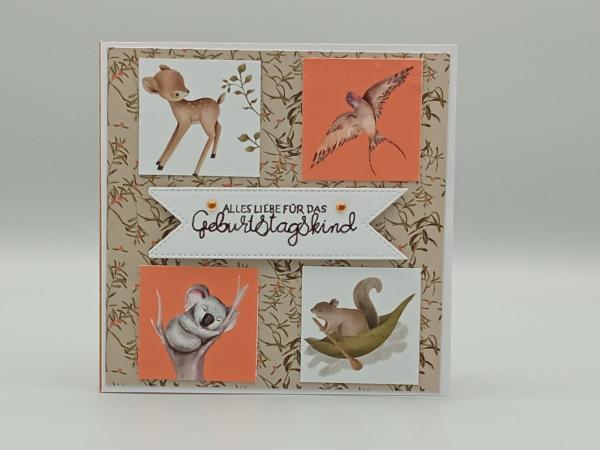 Geburtstagskarte "Waldfreunde"